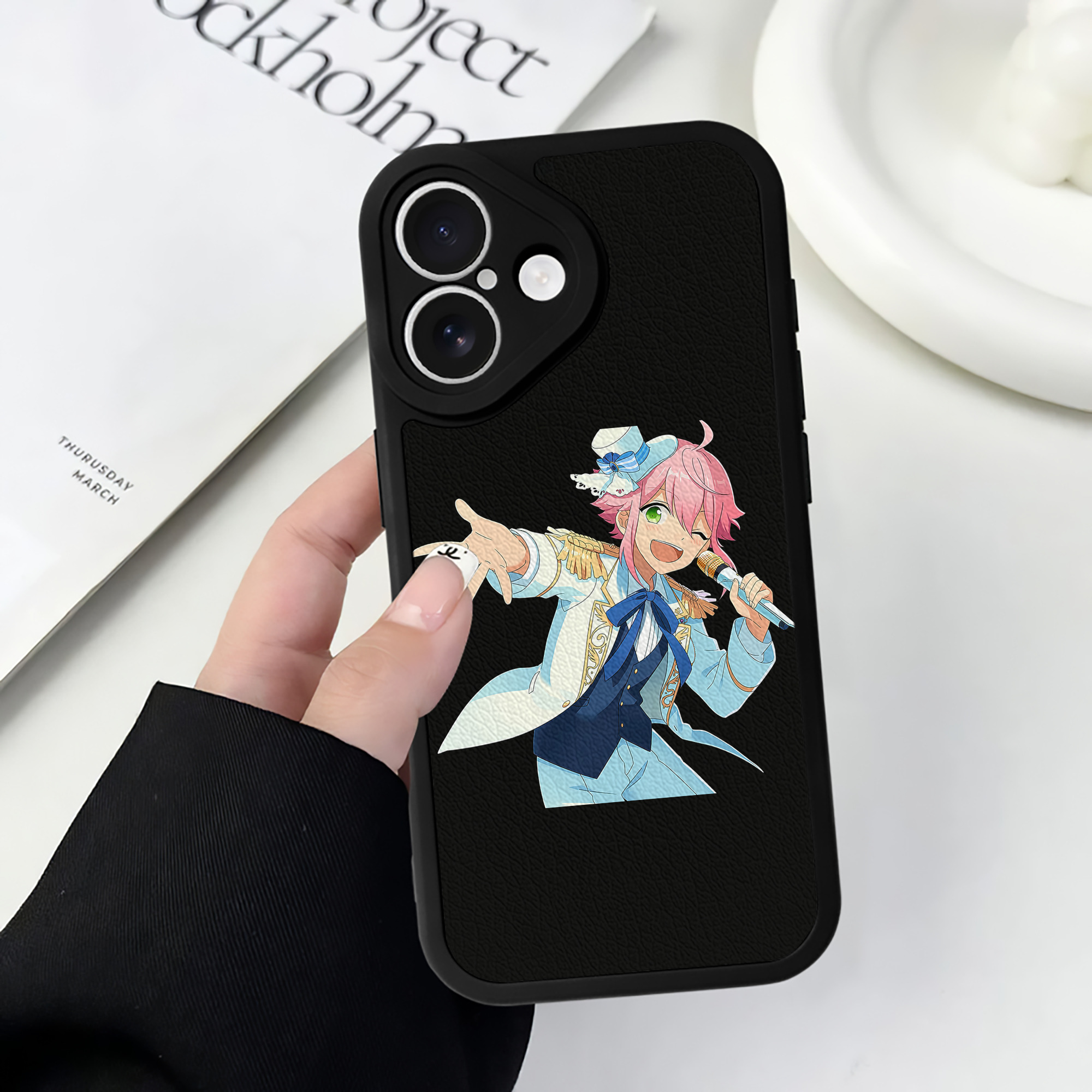 （画像用） あんさんぶるスターズ! Ensemble Stars 【iPhone 16シリーズ対応】シリコンスマホケース（レザー調） 材質：シリコン